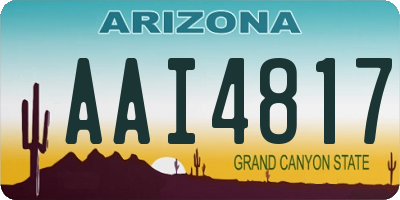 AZ license plate AAI4817