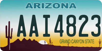 AZ license plate AAI4823