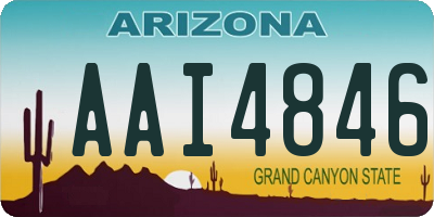 AZ license plate AAI4846