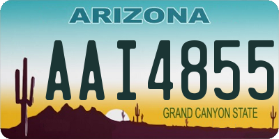 AZ license plate AAI4855