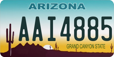 AZ license plate AAI4885