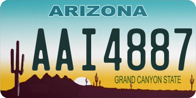 AZ license plate AAI4887