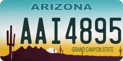 AZ license plate AAI4895