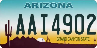 AZ license plate AAI4902