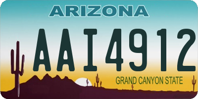 AZ license plate AAI4912