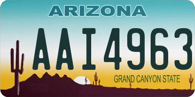 AZ license plate AAI4963
