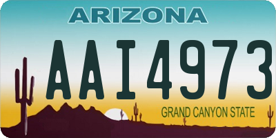 AZ license plate AAI4973