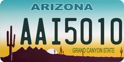 AZ license plate AAI5010