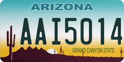 AZ license plate AAI5014