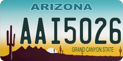 AZ license plate AAI5026