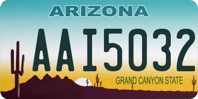 AZ license plate AAI5032