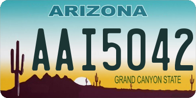 AZ license plate AAI5042