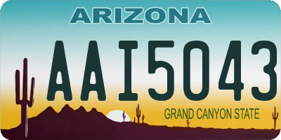 AZ license plate AAI5043