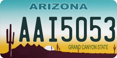 AZ license plate AAI5053
