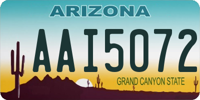 AZ license plate AAI5072