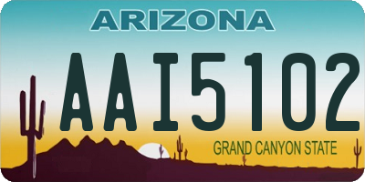 AZ license plate AAI5102