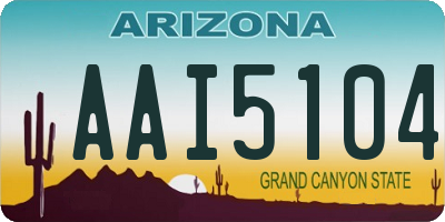 AZ license plate AAI5104