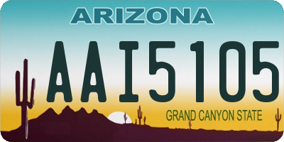 AZ license plate AAI5105