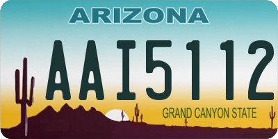 AZ license plate AAI5112