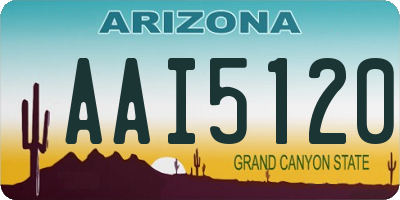 AZ license plate AAI5120