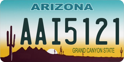 AZ license plate AAI5121