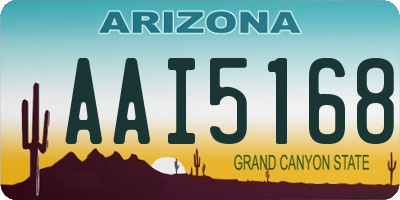 AZ license plate AAI5168