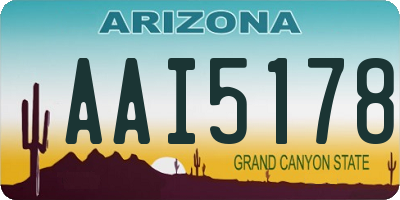 AZ license plate AAI5178