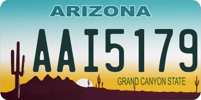AZ license plate AAI5179