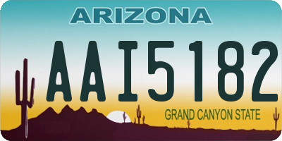 AZ license plate AAI5182