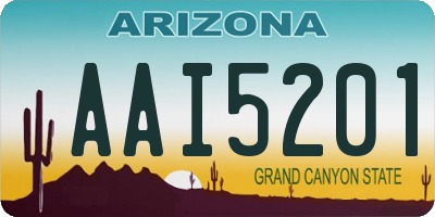 AZ license plate AAI5201