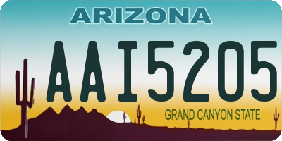 AZ license plate AAI5205
