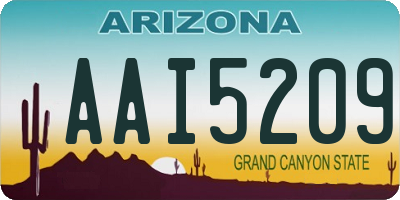 AZ license plate AAI5209