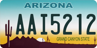 AZ license plate AAI5212