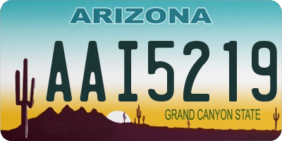 AZ license plate AAI5219