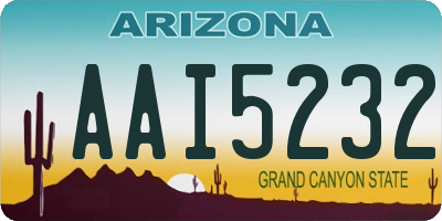 AZ license plate AAI5232