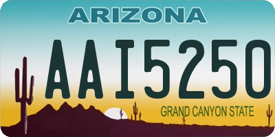 AZ license plate AAI5250