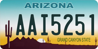 AZ license plate AAI5251