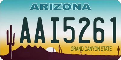 AZ license plate AAI5261