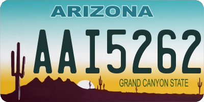 AZ license plate AAI5262