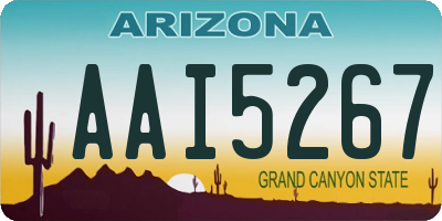 AZ license plate AAI5267