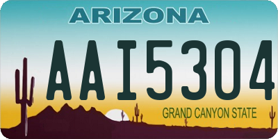 AZ license plate AAI5304