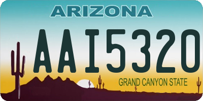 AZ license plate AAI5320
