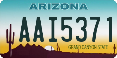 AZ license plate AAI5371