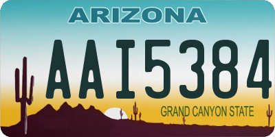 AZ license plate AAI5384
