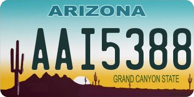 AZ license plate AAI5388