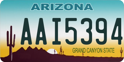 AZ license plate AAI5394