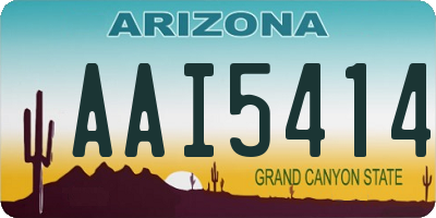 AZ license plate AAI5414