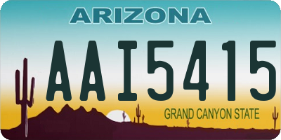AZ license plate AAI5415