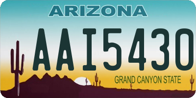 AZ license plate AAI5430