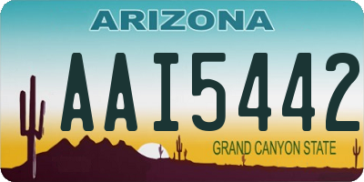 AZ license plate AAI5442